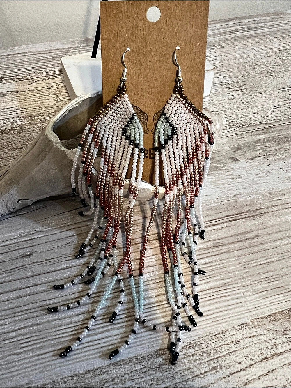 Beaded Fringe Earrings